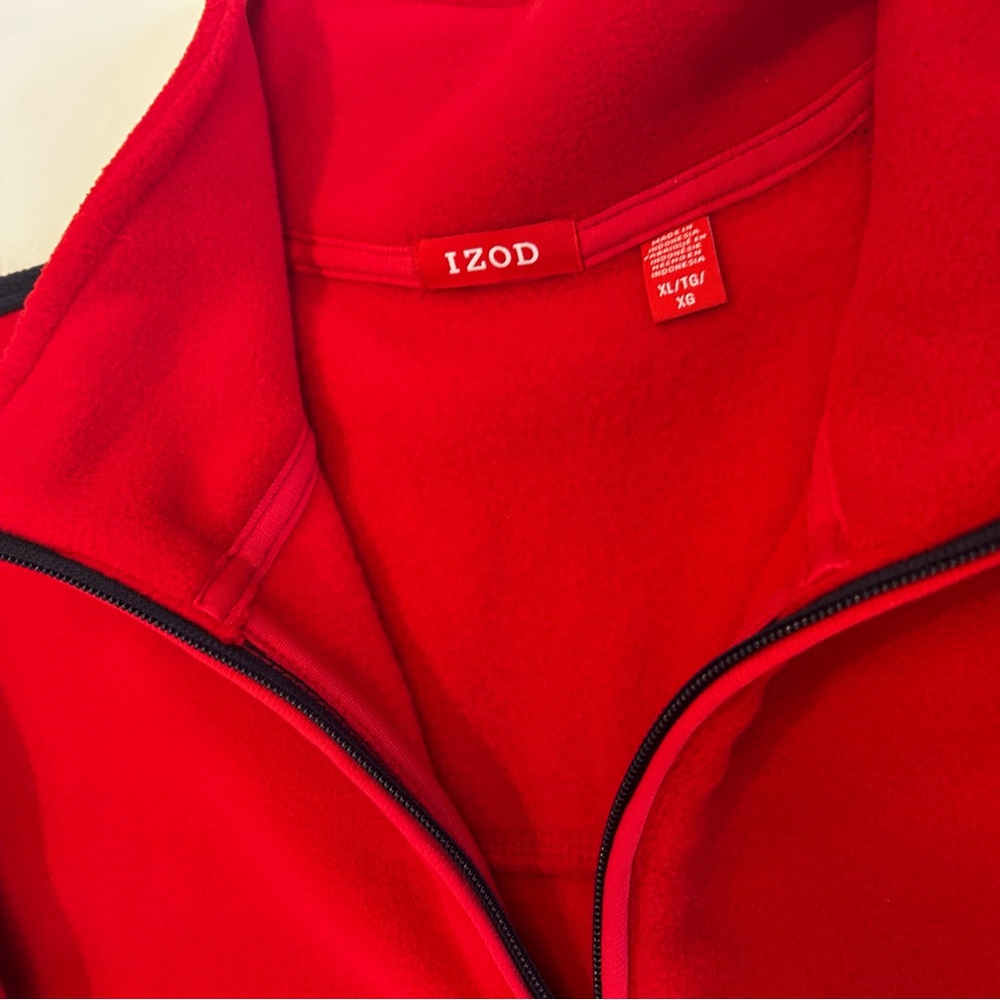 Izod Vibrant Red Fleece Jacket